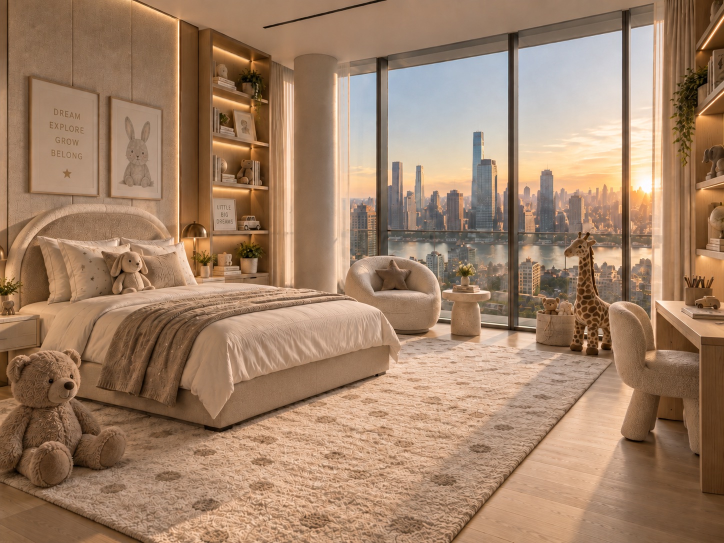 Sunlit children's bedroom